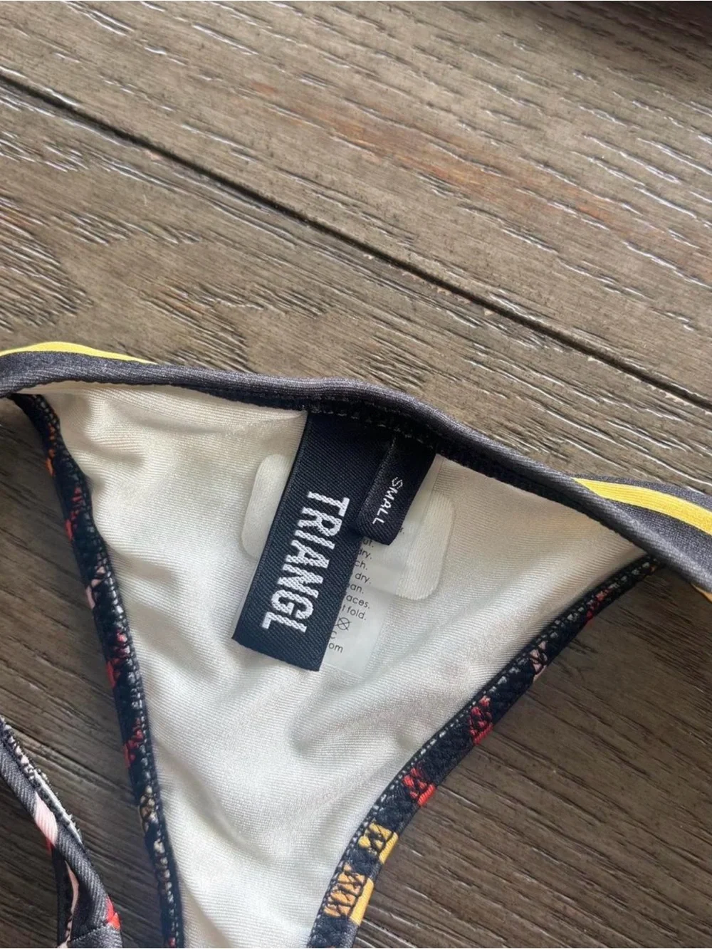triangl swimwear Striped Bikini in Black, Yellow & Red